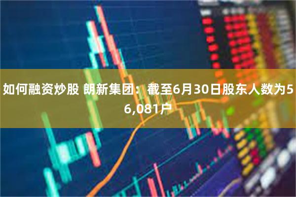 如何融资炒股 朗新集团：截至6月30日股东人数为56,081户