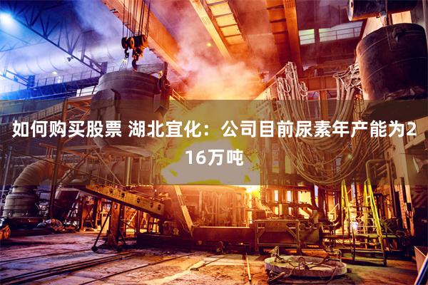 如何购买股票 湖北宜化：公司目前尿素年产能为216万吨