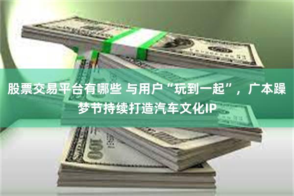 股票交易平台有哪些 与用户“玩到一起”，广本躁梦节持续打造汽车文化IP