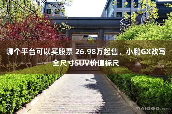 哪个平台可以买股票 26.98万起售，小鹏GX改写全尺寸SUV价值标尺