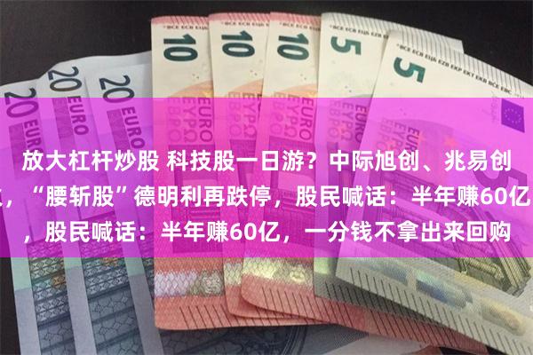 放大杠杆炒股 科技股一日游？中际旭创、兆易创新等四大人气龙头熄火，“腰斩股”德明利再跌停，股民喊话：半年赚60亿，一分钱不拿出来回购