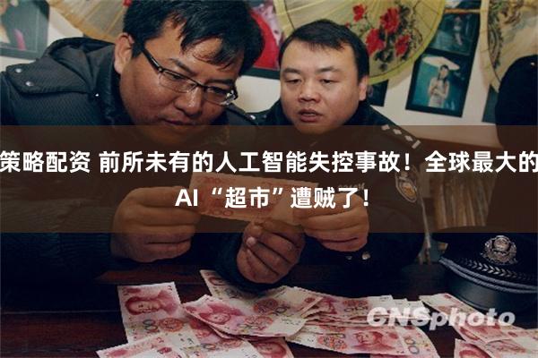 策略配资 前所未有的人工智能失控事故！全球最大的 AI “超市”遭贼了！
