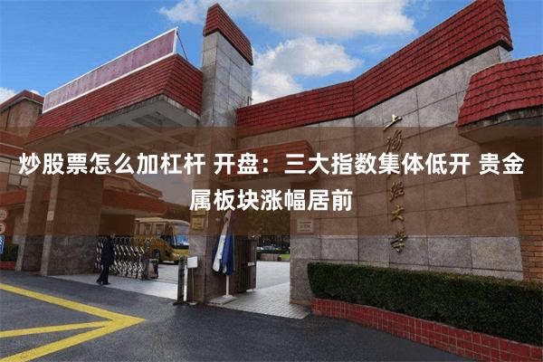 炒股票怎么加杠杆 开盘：三大指数集体低开 贵金属板块涨幅居前